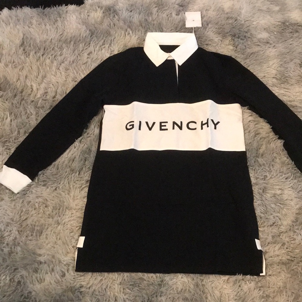 New Authentic GIVENCHY Logo-Print Cotton Mini Dress size S - Picture 4 of 15